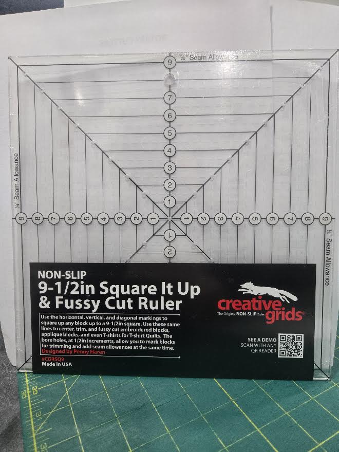 Creative Grid | 9 1/2" Square It Up Ruler | Fussy Cut Ruler
