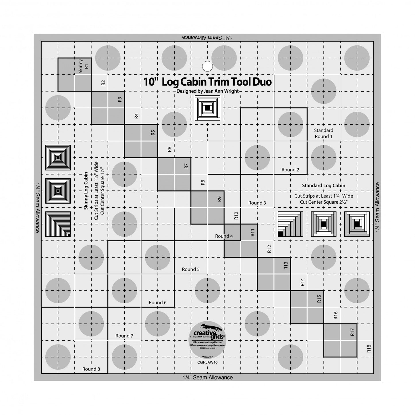 Creative Grid | 10 X 10 Log Cabin Trimmer