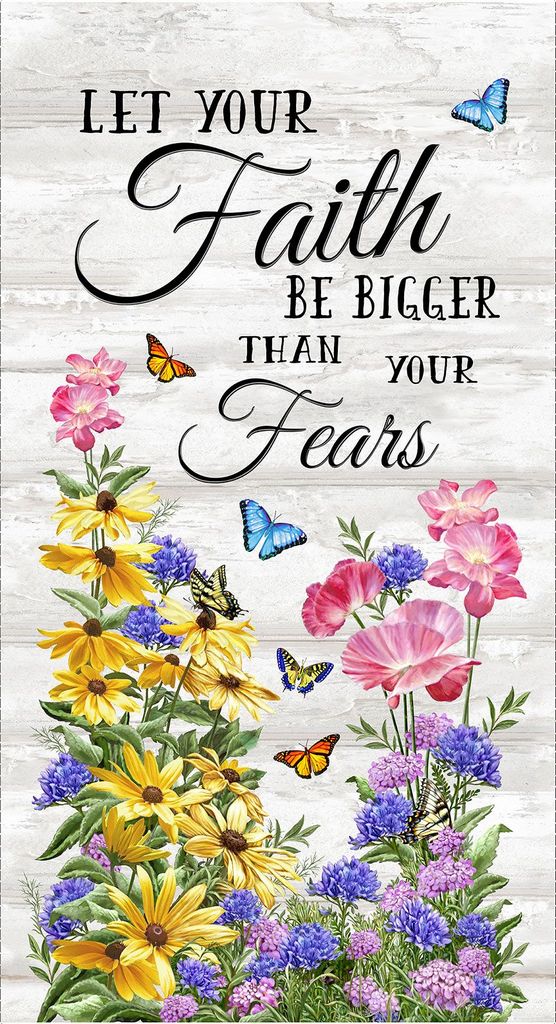 Timeless Treasures | Faith Panel | 24"