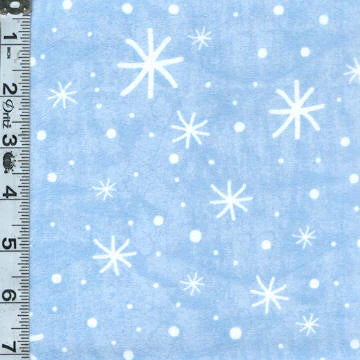 Clothworks | FLANNEL | Snow Fun | Light Sky Y396-97