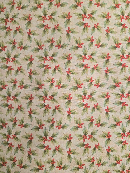 White Owl | Holly w/Cream Background