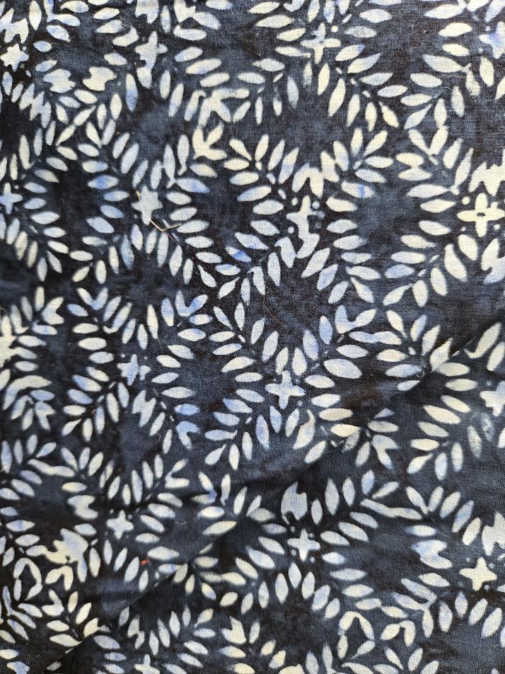 Island Batik | Leaf Block | Blue Navy
