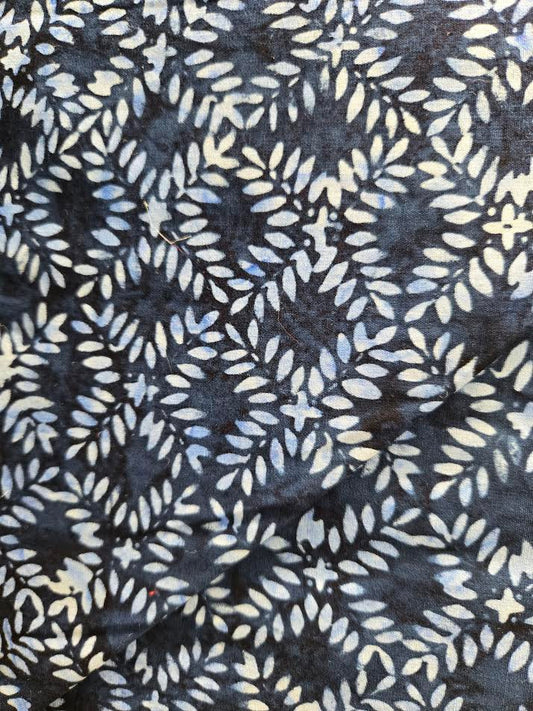 Island Batik | Leaf Block | Blue Navy