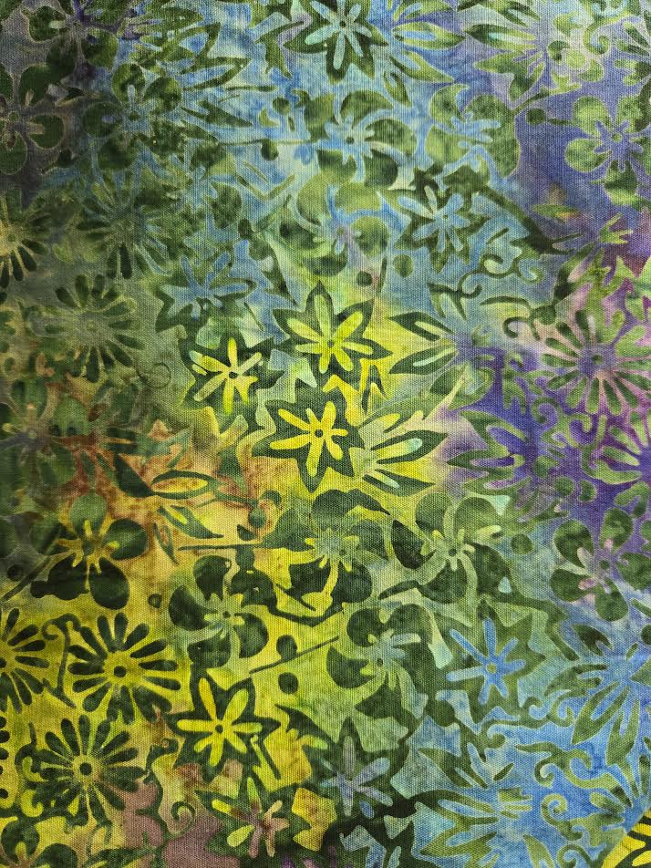 Island Batik | Mixed Asian Floral | Green/Purple