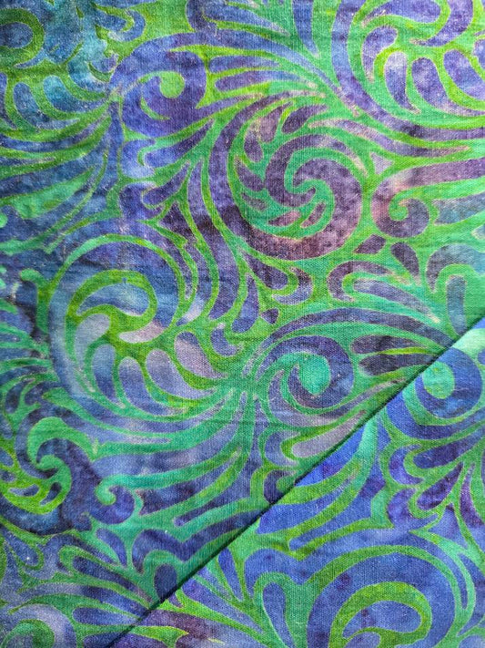 Kaufman| Paisley Bouquest | Peacock | Batik