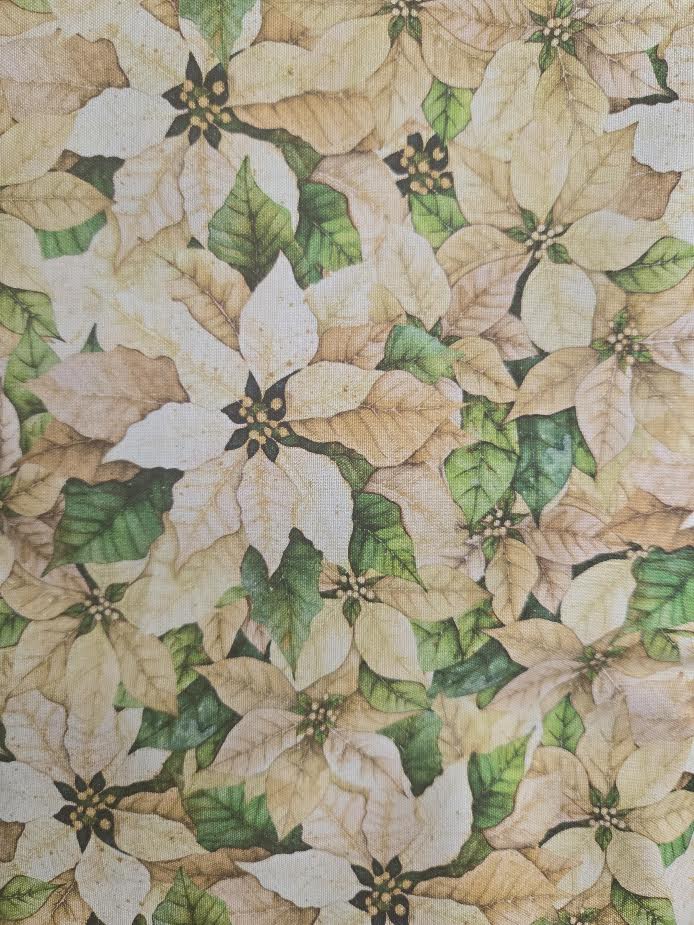 White Owl | Cream Poinsettias