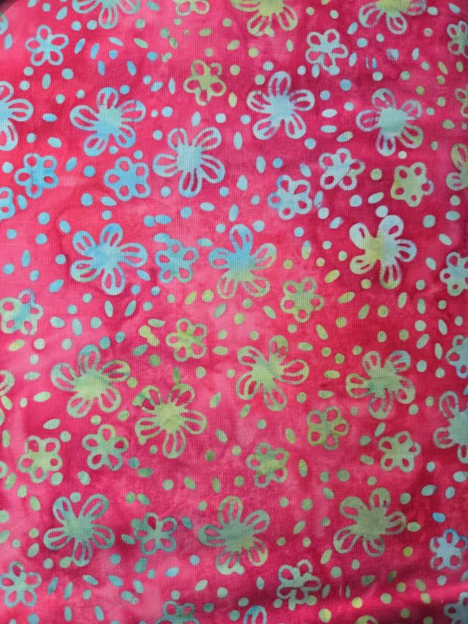 Island Batik | Sea Floral | Pink Raspberry