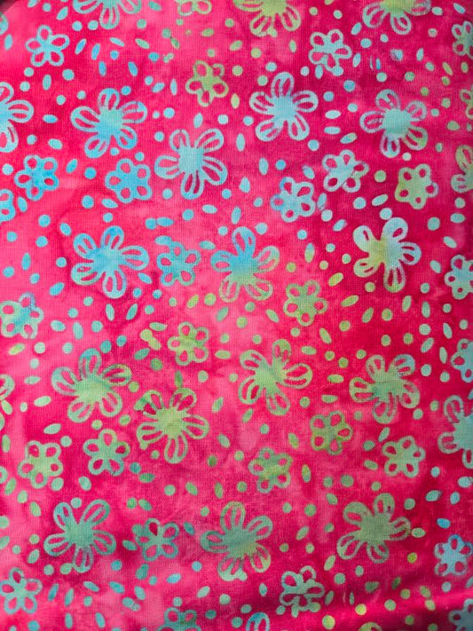 Island Batik | Sea Flowers | Pink Raspberry