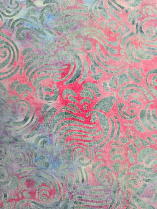 Island Batik | Swirls - Pink/Blue