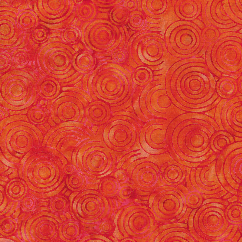 ISLAND BATIK | Concentric Circles | Pum/Orange