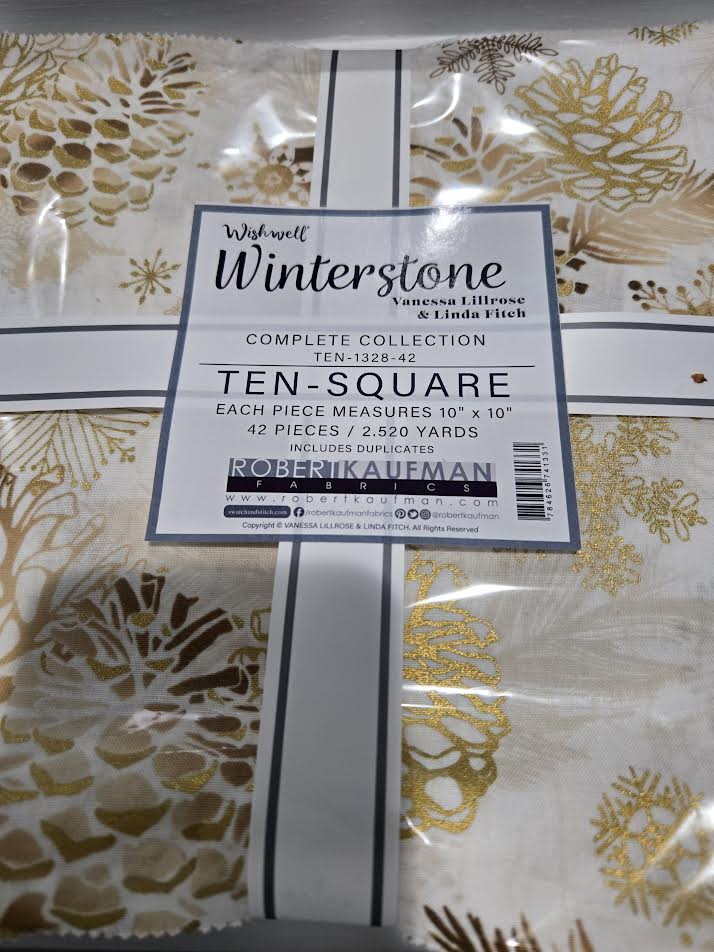 Kaufman | Layer Cake | Winterstone | Gold/White