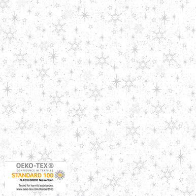 STOF | Snowflakes w/Metallic | White Silver