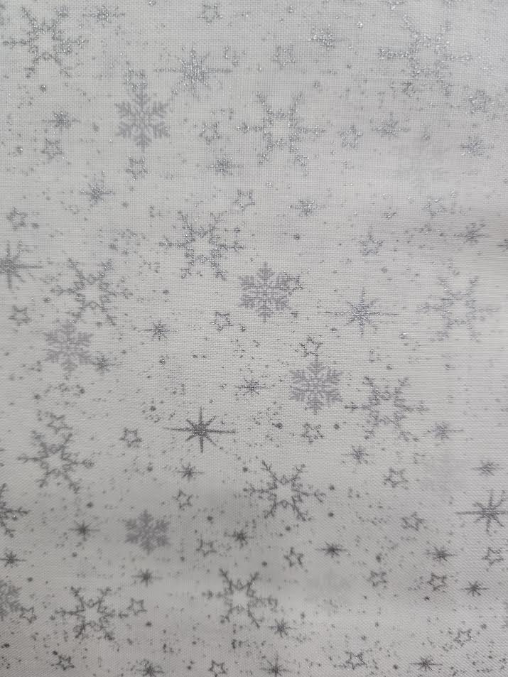 STOF | Snowflakes w/Metallic | White Silver