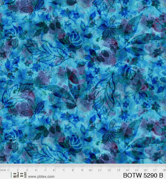 P & B 108 | Batik Foliage | Blue