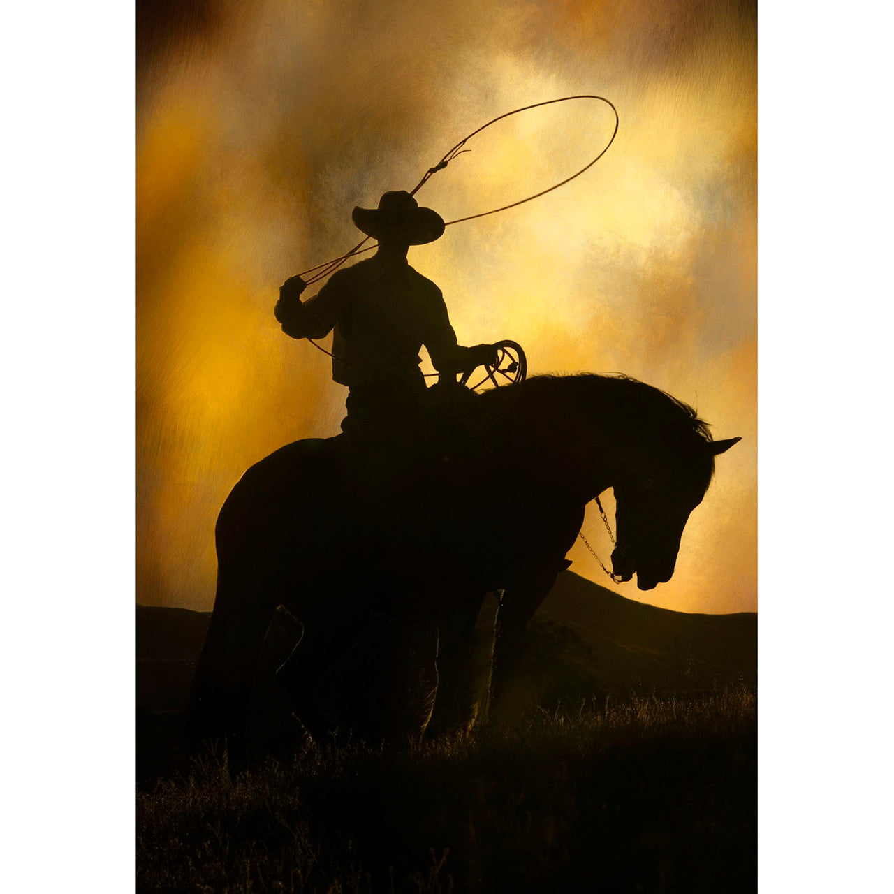 Cowboy Silhoutte Panel | 16 X 24