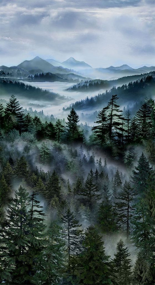 Timeless Treasures | Panel | Misty Mountain