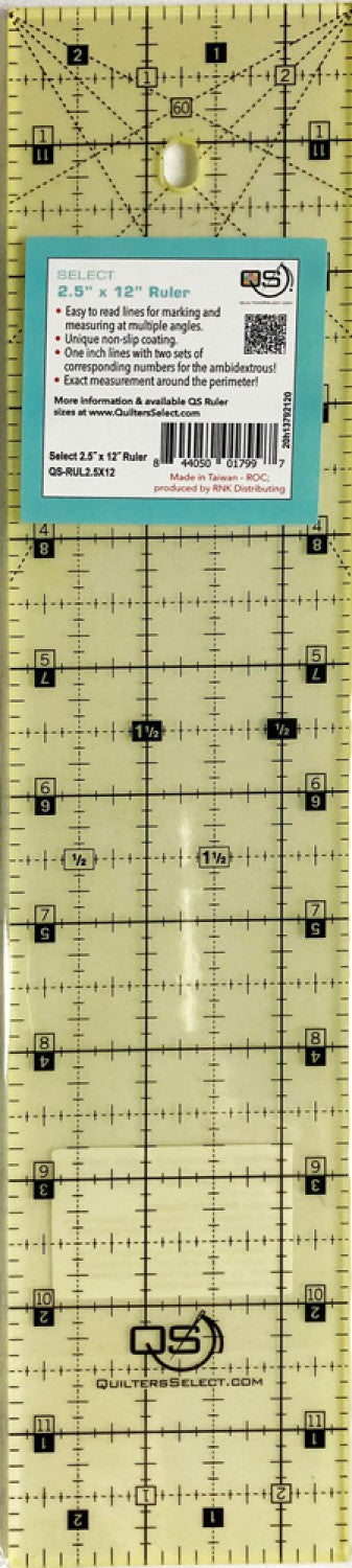 RULERS | Non-Slip Ruler | 2.5 X 12