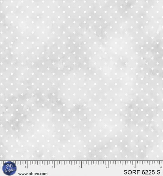 P & B Textiles | Flannel | Gray Pin Dots