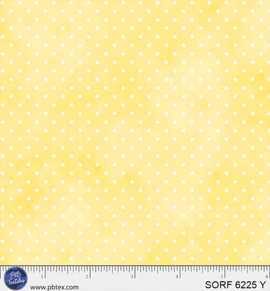 P & B Textiles | Flannel | Yellow Pin Dots