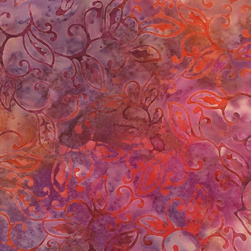 BENARTEX BATIK | Swirling Vines | Fuchsia