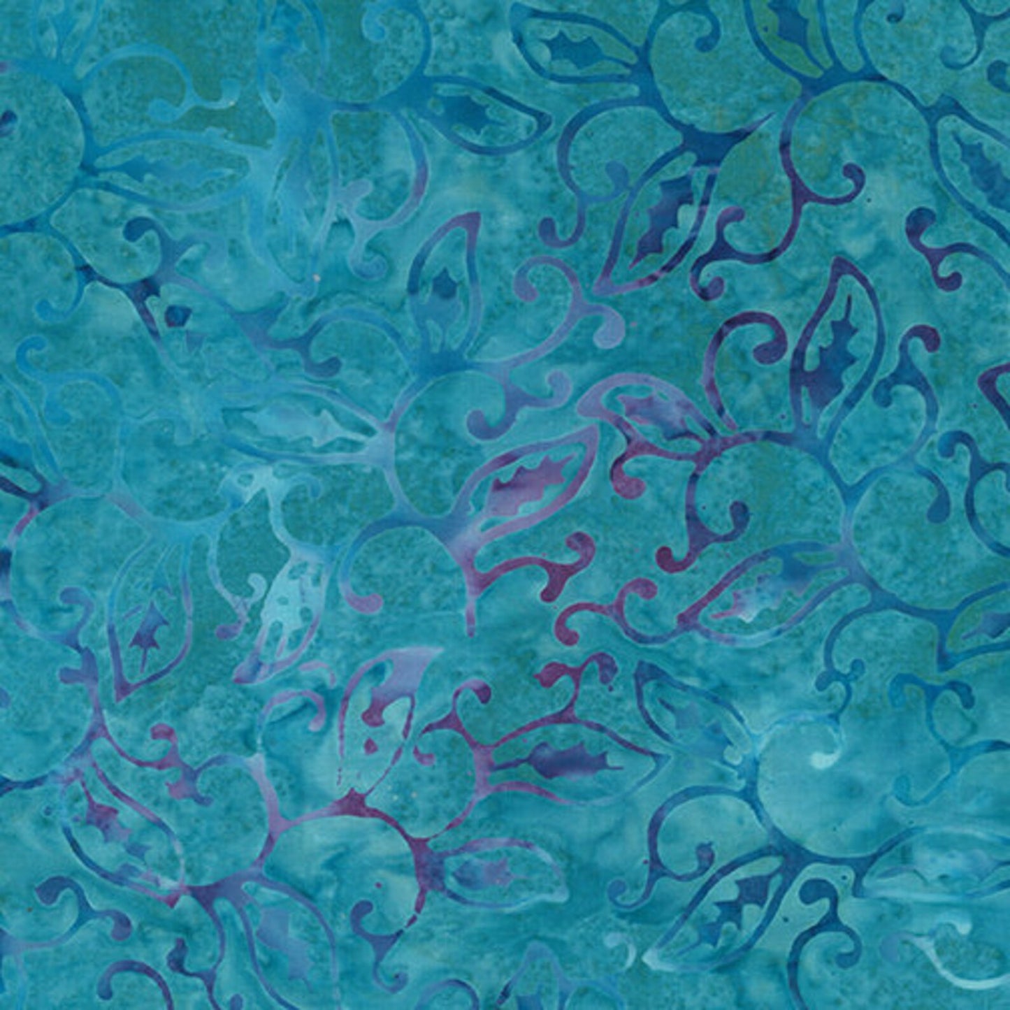 BENARTEX BATIK | Swirling Vines | Turquoise